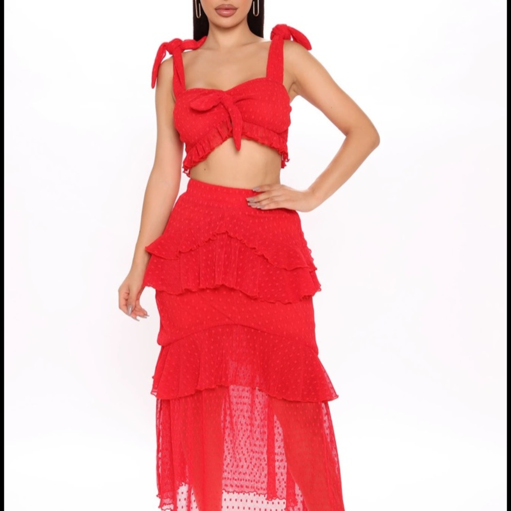 Fashion Nova Dancing Señorita Skirt Set M